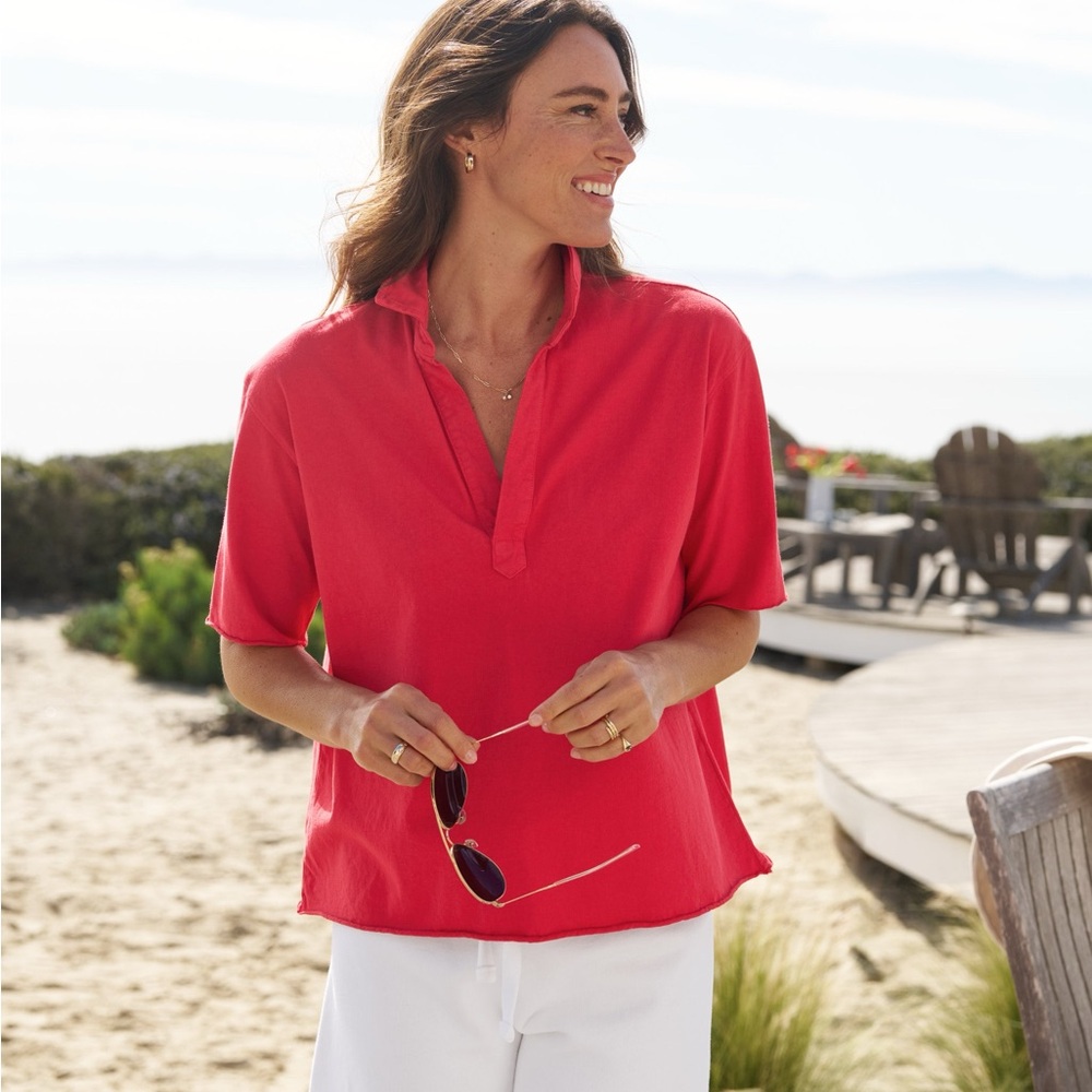 Frank & Eileen Patty Short Sleeve T-shirt in Double Decker Red